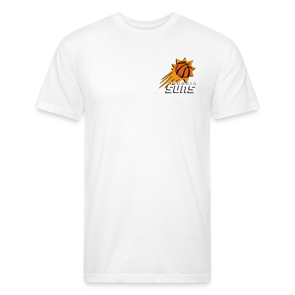 Phx Suns Front & Back Cotton/Poly T-Shirt by Next Level - white