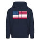 American Flag Color Men's Hoodie - navy