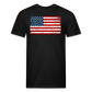 American Flag Distressed Cotton/Poly T-Shirt by Next Level - black