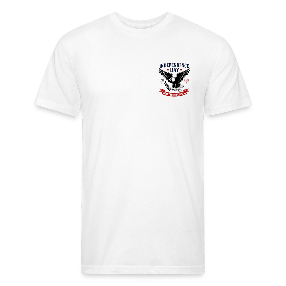 250 Year America Fitted Cotton/Poly T-Shirt by Next Level - white