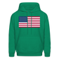American Flag Color Men's Hoodie - kelly green