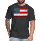 American Flag Distressed Cotton/Poly T-Shirt by Next Level - heather black