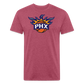 Phx Suns Flames Cotton/Poly T-Shirt by Next Level - heather burgundy