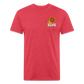 Phx Suns Front & Back Cotton/Poly T-Shirt by Next Level - heather red