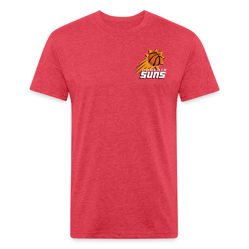 Phx Suns Front & Back Cotton/Poly T-Shirt by Next Level - heather red
