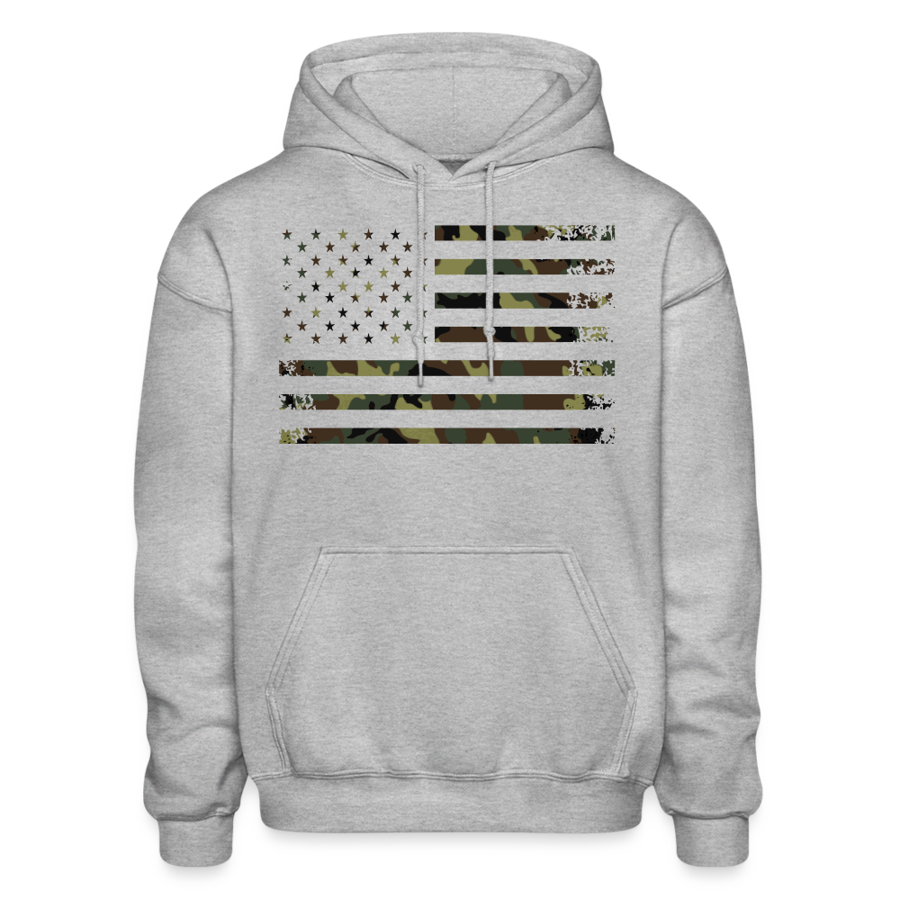 Came Flag Gildan Heavy Blend Adult Hoodie - heather gray