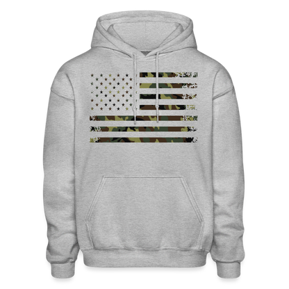 Came Flag Gildan Heavy Blend Adult Hoodie - heather gray