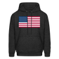 American Flag Color Men's Hoodie - charcoal grey