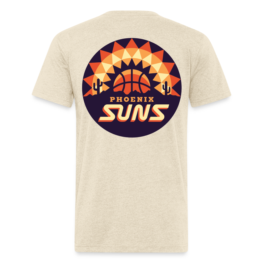 Phx Suns Front & Back Cotton/Poly T-Shirt by Next Level - heather cream