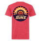 Phx Suns Front & Back Cotton/Poly T-Shirt by Next Level - heather red