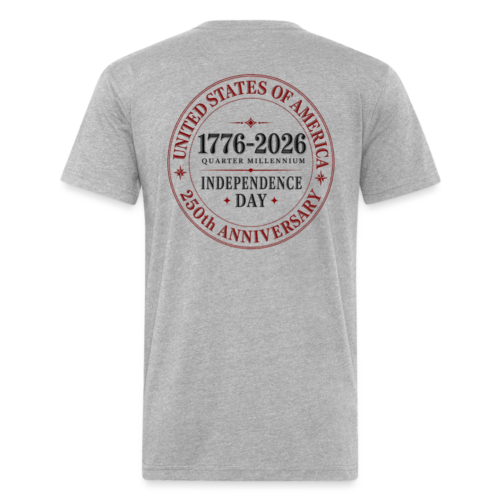 250 America Circle Fitted Cotton/Poly T-Shirt by Next Level - heather gray