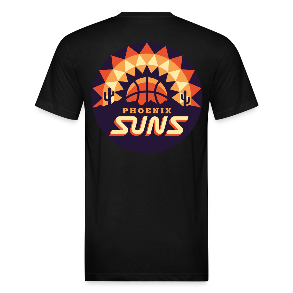 Phx Suns Front & Back Cotton/Poly T-Shirt by Next Level - black