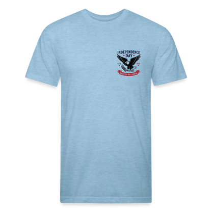 250 America Circle Fitted Cotton/Poly T-Shirt by Next Level - heather blue