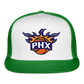 Phx Suns Flame Trucker Hat - white/kelly green