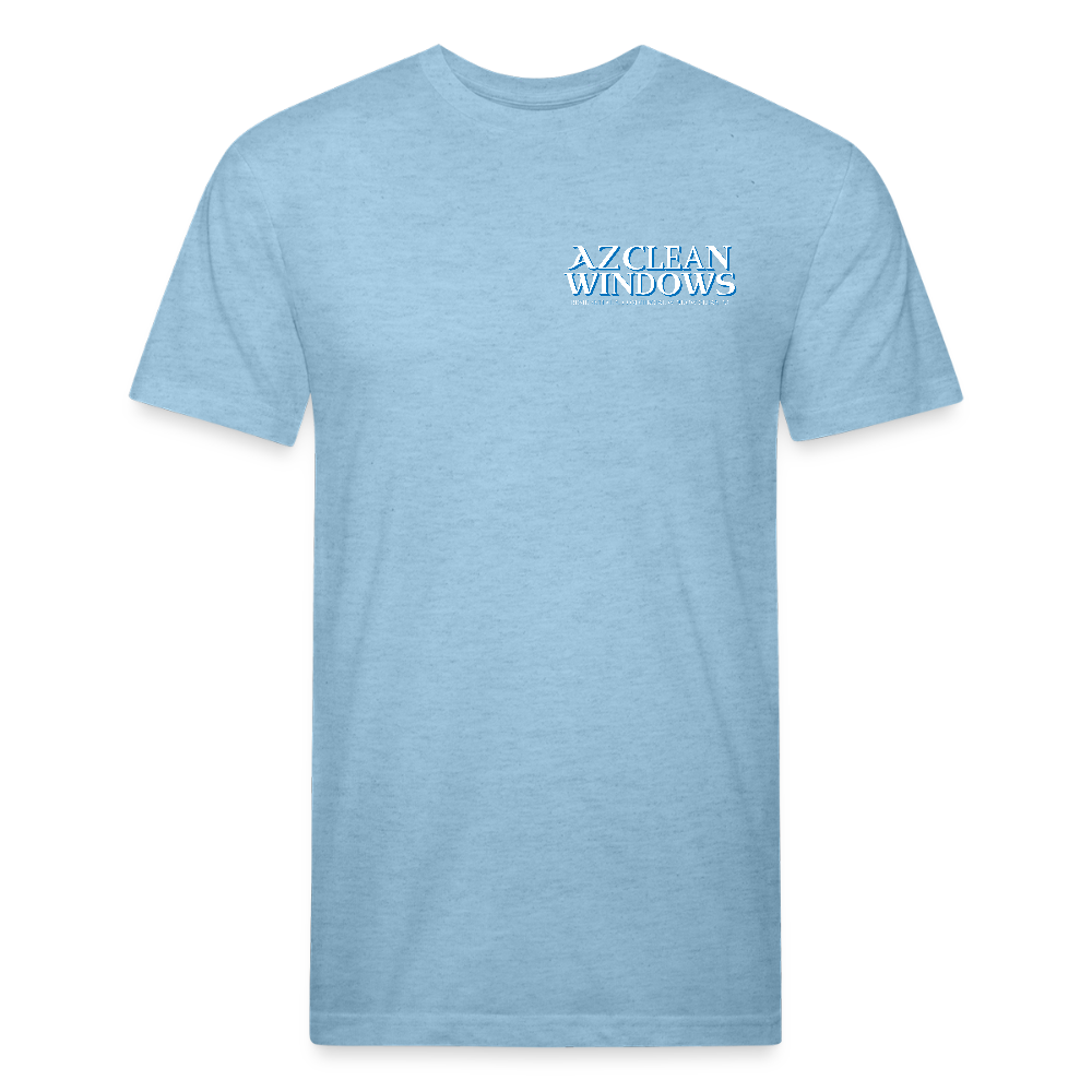 Az Clean NEW* Fitted Cotton/Poly T-Shirt by Next Level - heather blue