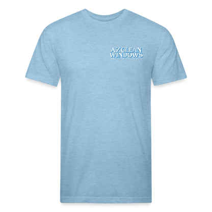 Az Clean NEW* Fitted Cotton/Poly T-Shirt by Next Level - heather blue