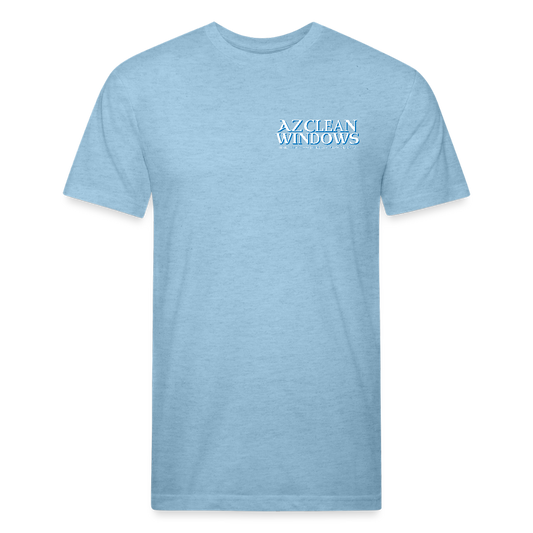 Az Clean NEW* Fitted Cotton/Poly T-Shirt by Next Level - heather blue