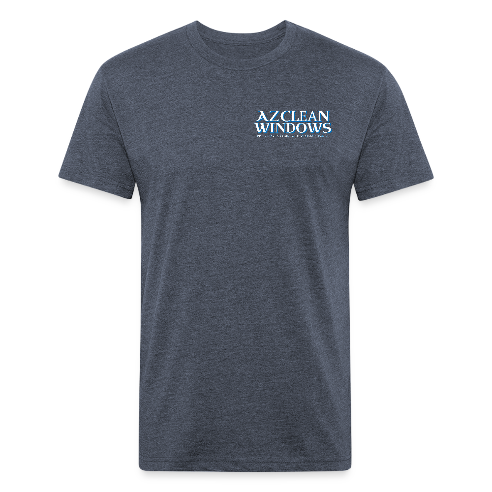 Az Clean NEW* Fitted Cotton/Poly T-Shirt by Next Level - heather navy