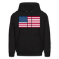 American Flag Color Men's Hoodie - black