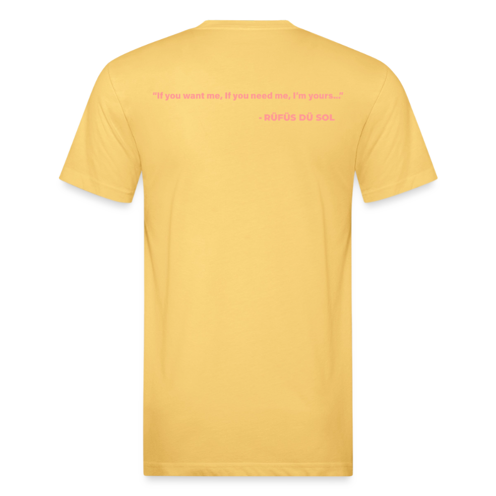 Rufus D 1 Fitted Cotton/Poly T-Shirt by Next Level - pastel yellow