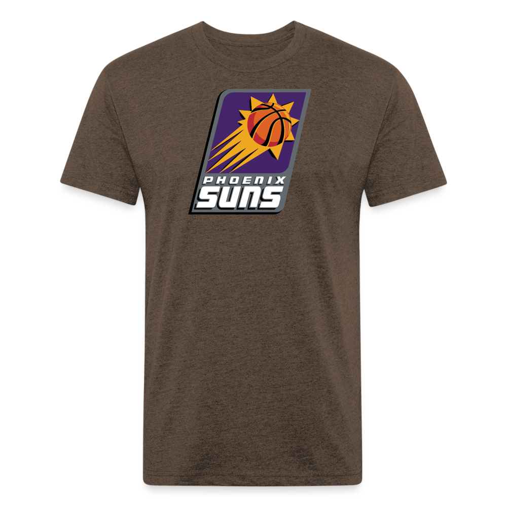 Phx Suns Slant Cotton/Poly T-Shirt by Next Level - heather espresso