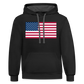 American Flag Color Contrast Hoodie - black/asphalt