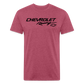 Chevy Racing Fitted Cotton/Poly T-Shirt by Next Level - heather burgundy