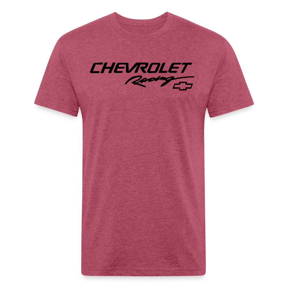 Chevy Racing Fitted Cotton/Poly T-Shirt by Next Level - heather burgundy