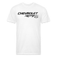 Chevy Racing Fitted Cotton/Poly T-Shirt by Next Level - white