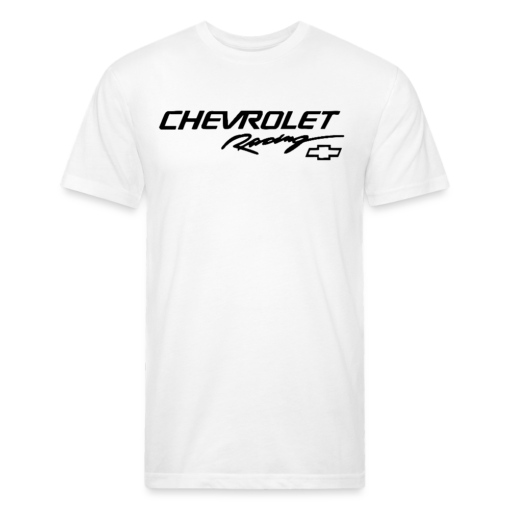 Chevy Racing Fitted Cotton/Poly T-Shirt by Next Level - white