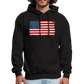 American Flag Color / Multi Men's Hoodie - black