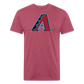 D Baks Front & Back Cotton/Poly T-Shirt by Next Level - heather burgundy