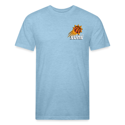 Phx Suns Front & Back Cotton/Poly T-Shirt by Next Level - heather blue