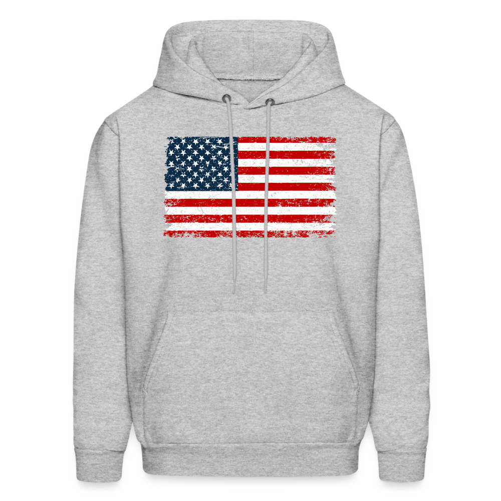 American Flag Color / Multi Men's Hoodie - heather gray