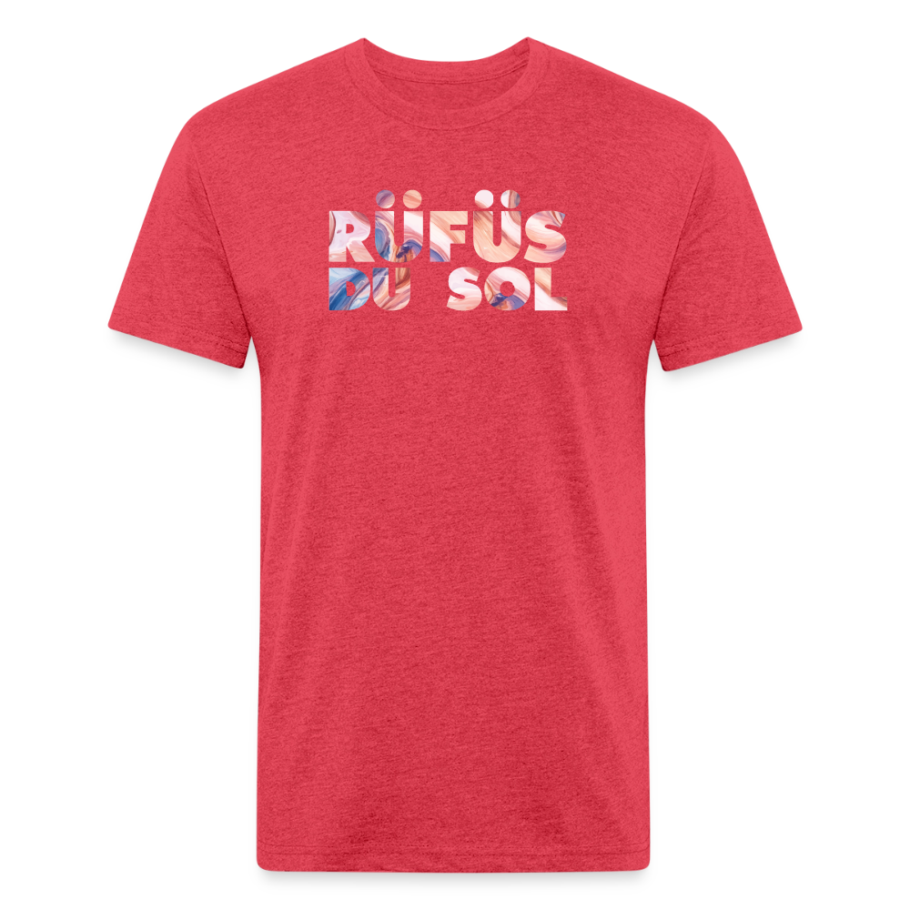 Rufus D 1 Fitted Cotton/Poly T-Shirt by Next Level - heather red