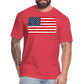 American Flag Distressed Cotton/Poly T-Shirt by Next Level - heather red