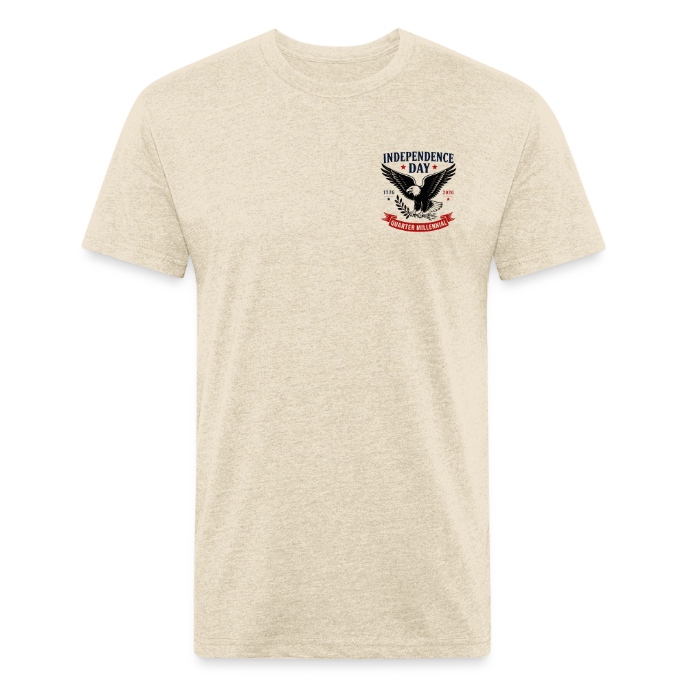 250 Year America Fitted Cotton/Poly T-Shirt by Next Level - heather cream