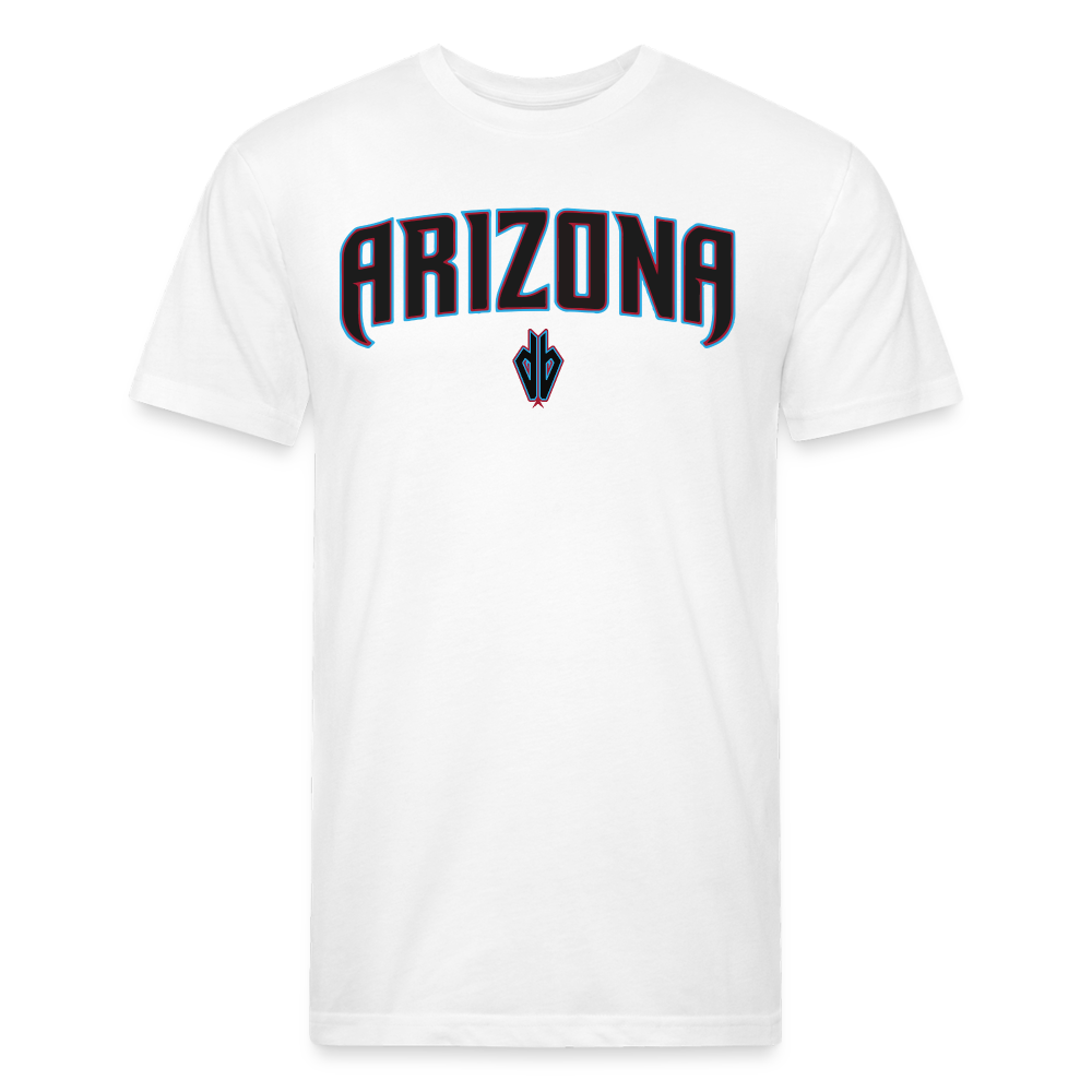 D Backs Teal ARIZONA Front Cotton/Poly T-Shirt by Next Level - white
