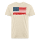 American Flag Distressed Cotton/Poly T-Shirt by Next Level - heather cream