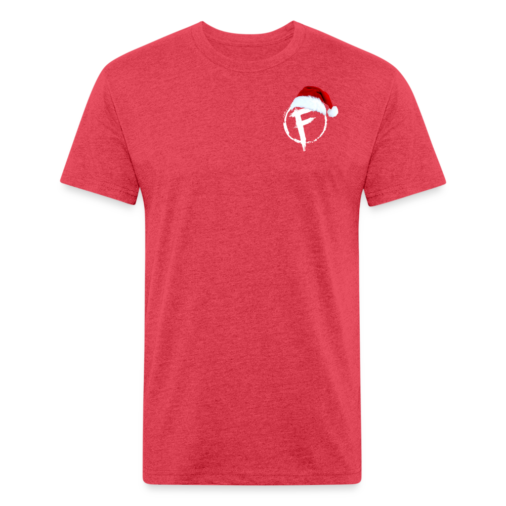 Fire + Fury Santa Cotton/Poly T-Shirt by Next Level - heather red