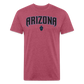 D Backs Teal ARIZONA Front Cotton/Poly T-Shirt by Next Level - heather burgundy