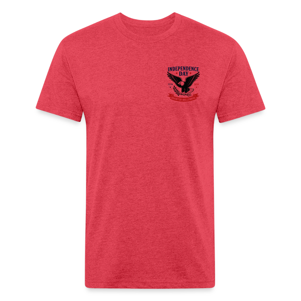 250 Year America Fitted Cotton/Poly T-Shirt by Next Level - heather red
