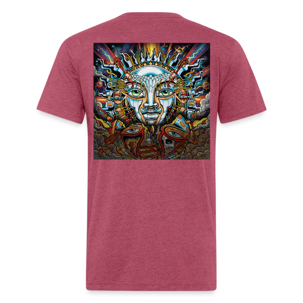 Sub  Lime B/F Fitted Cotton/Poly T-Shirt by Next Level - heather burgundy