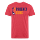 Phx Suns Old Block Cotton/Poly T-Shirt by Next Level - heather red