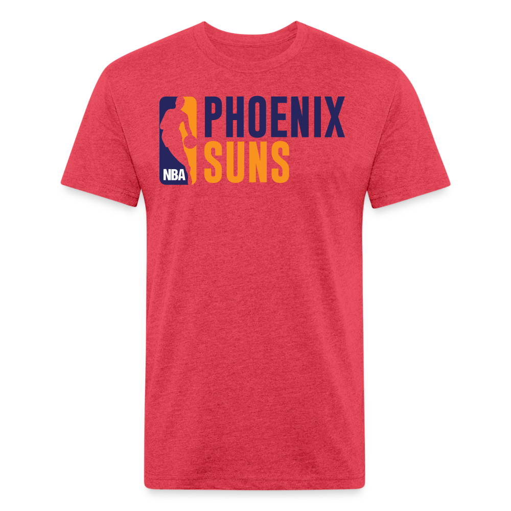 Phx Suns Old Block Cotton/Poly T-Shirt by Next Level - heather red