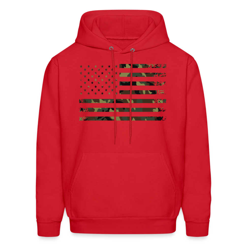 Camo Flag Men's Hoodie Multi - red