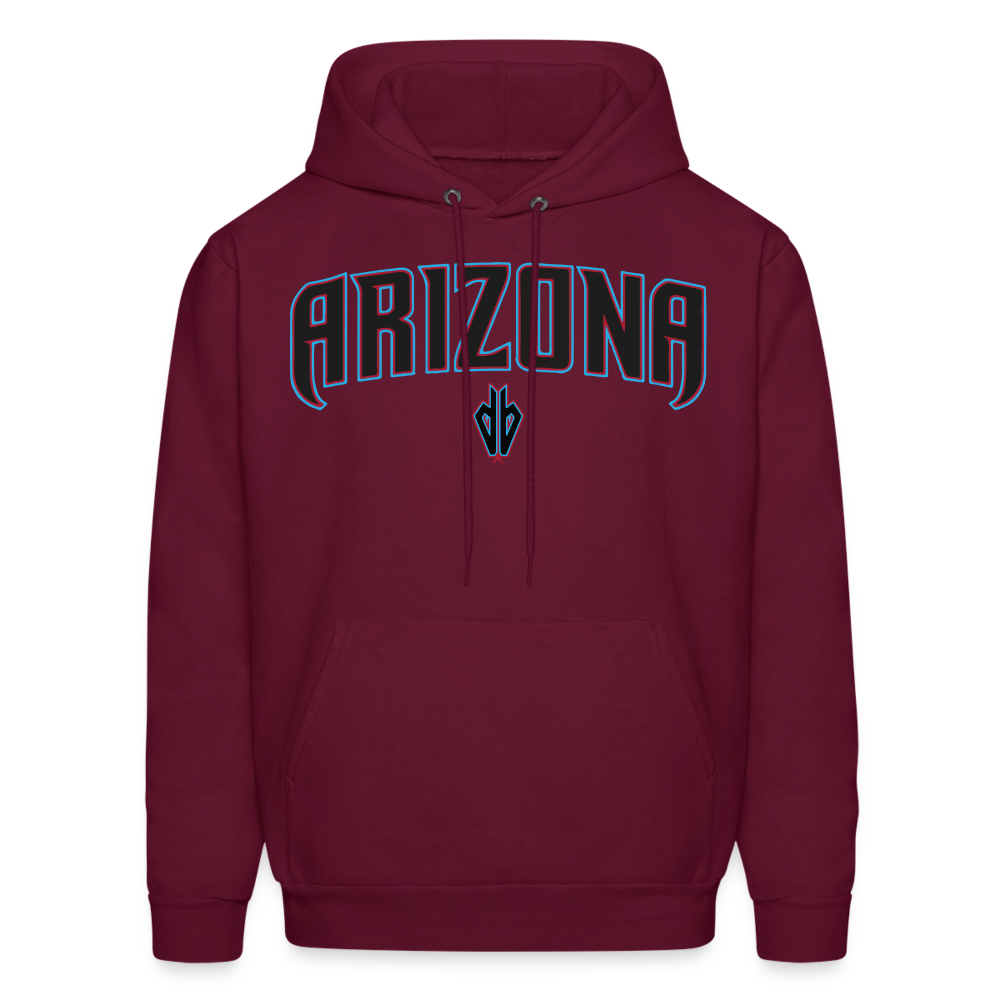 D Backs Teal Men's Hoodie - burgundy