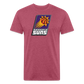 Phx Suns Slant Cotton/Poly T-Shirt by Next Level - heather burgundy