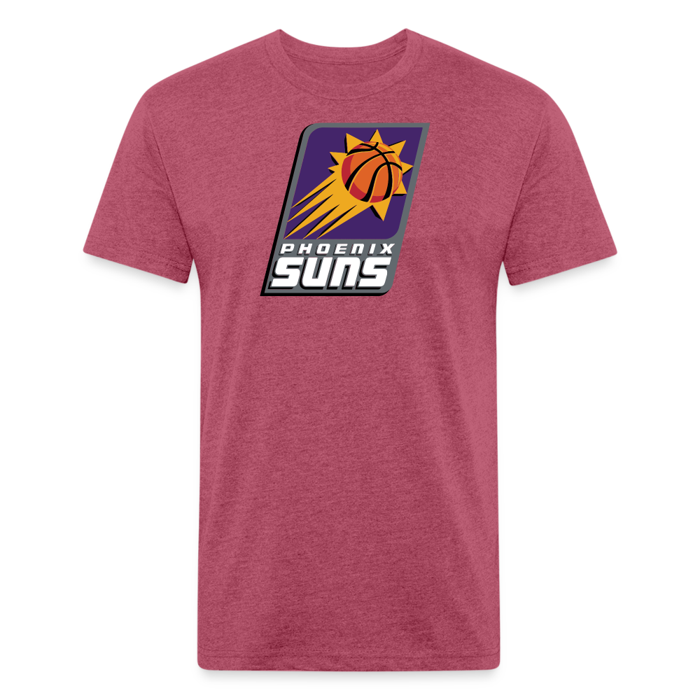 Phx Suns Slant Cotton/Poly T-Shirt by Next Level - heather burgundy