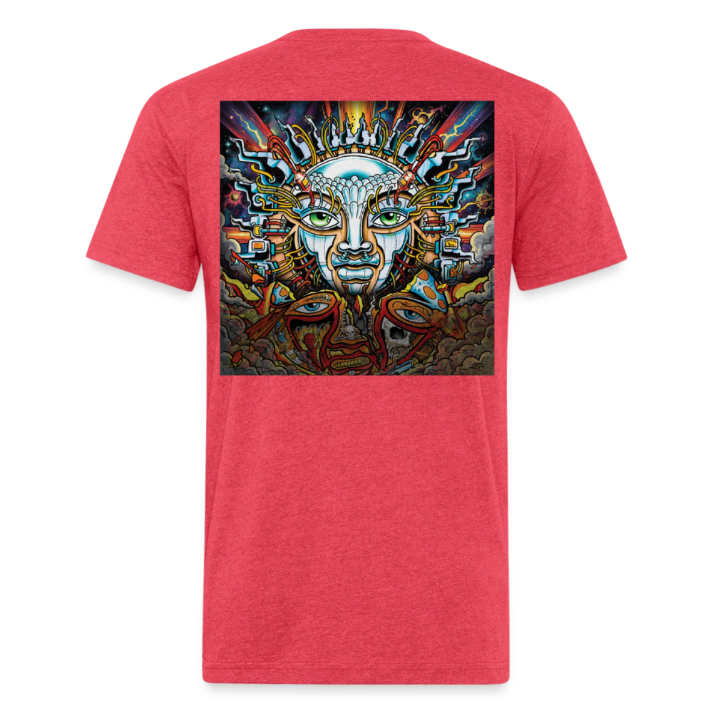 Sub  Lime B/F Fitted Cotton/Poly T-Shirt by Next Level - heather red